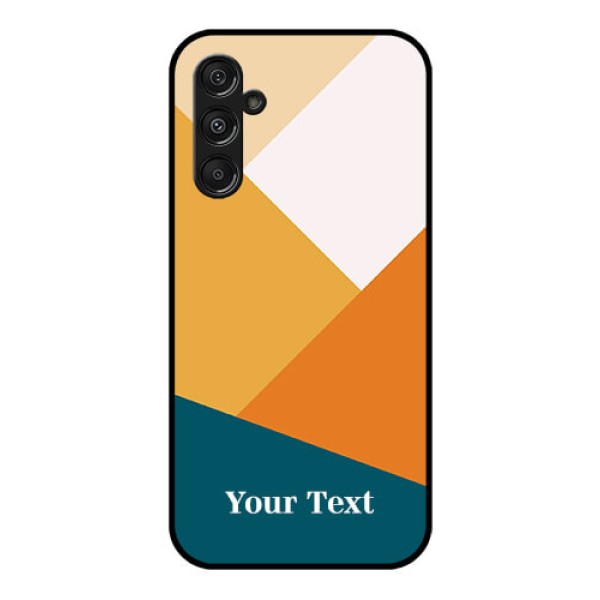 Samsung Galaxy M34 5G Personalized Glass Phone Case - Stacked Multi-colour Design Samsung Galaxy M34 5G Personalized Glass Phone Case - Stacked Multi-colour Design