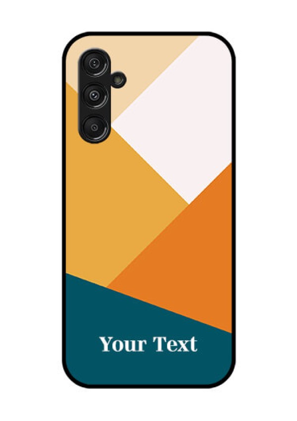 Samsung Galaxy M34 5G Personalized Glass Phone Case - Stacked Multi-colour Design