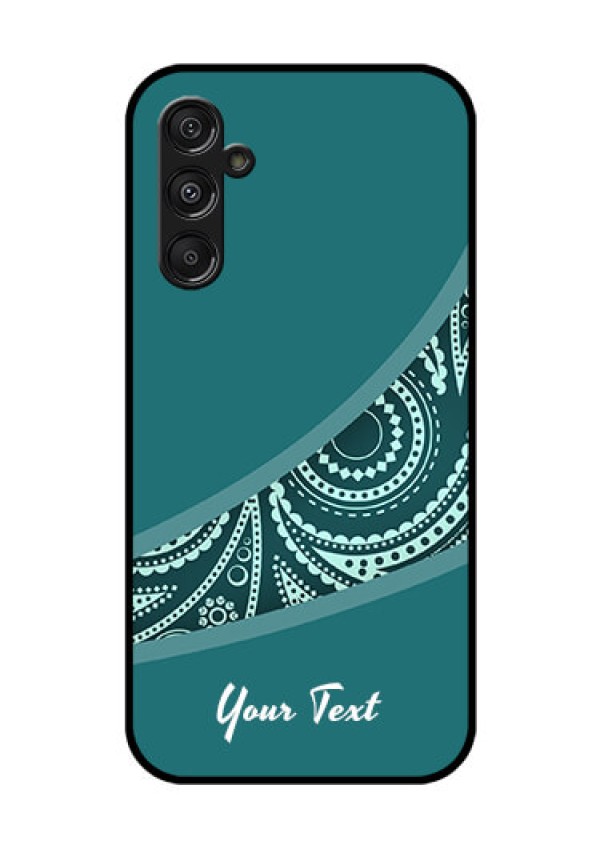 Samsung Galaxy M34 5G Photo Printing on Glass Case - semi visible floral Design
