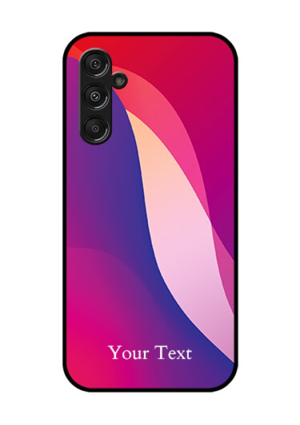 Samsung Galaxy M34 5G Personalized Glass Phone Case - Digital abstract Overlap Design