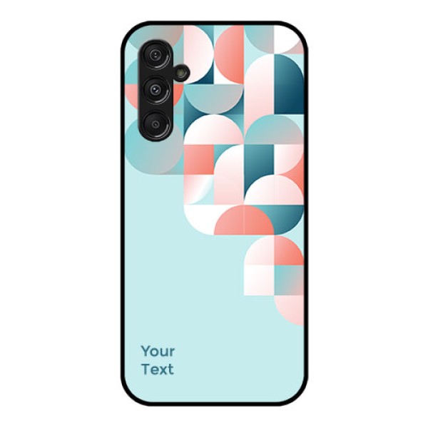 Samsung Galaxy M34 5G Custom Glass Phone Case - Stylish Semi-circle Pattern Design