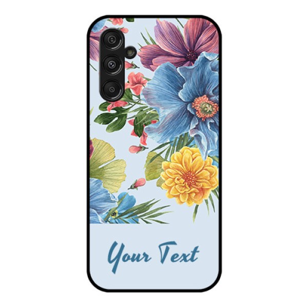 Samsung Galaxy M34 5G Custom Glass Mobile Case - Stunning Watercolored Flowers Painting Design Samsung Galaxy M34 5G Custom Glass Mobile Case - Stunning Watercolored Flowers Painting Design