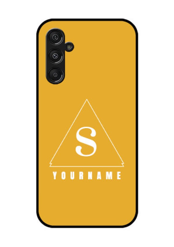 Samsung Galaxy M34 5G Personalized Glass Phone Case - simple triangle Design