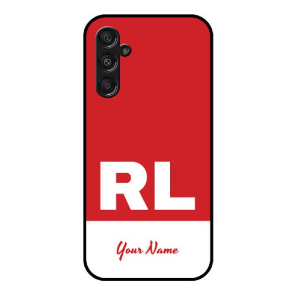 Samsung Galaxy M34 5G Personalized Glass Phone Case - dual tone custom text Design Samsung Galaxy M34 5G Personalized Glass Phone Case - dual tone custom text Design
