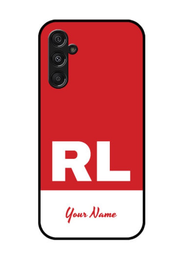 Samsung Galaxy M34 5G Personalized Glass Phone Case - dual tone custom text Design