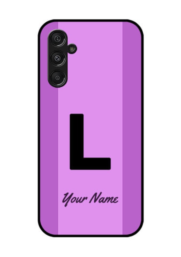 Samsung Galaxy M34 5G Custom Glass Phone Case - Tricolor custom text Design