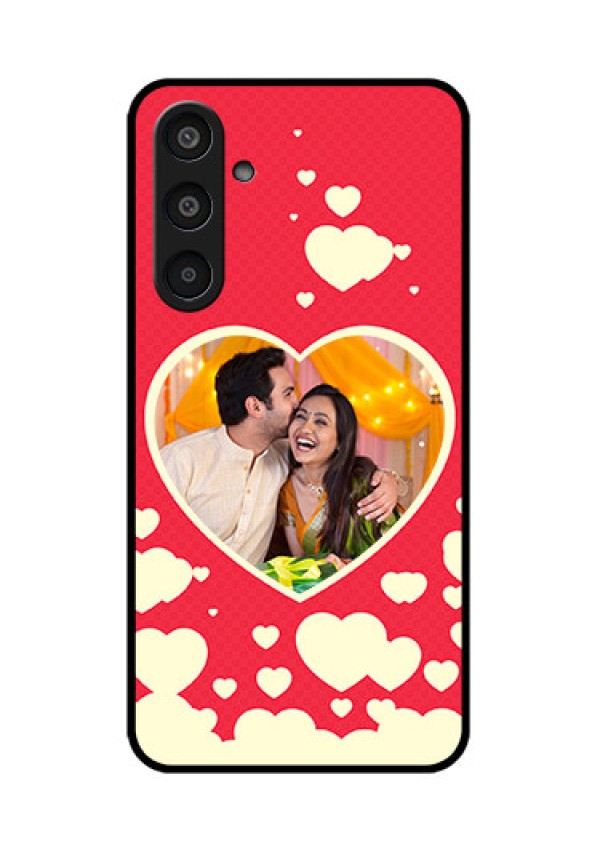Samsung Galaxy M35 5G Custom Glass Phone CaseLove Symbols Phone Cover Design