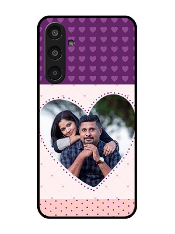 Custom Samsung Galaxy M35 5G Custom Glass Phone CaseViolet Love Dots Design