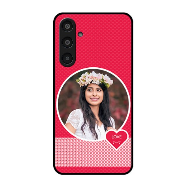Samsung Galaxy M35 5G Custom Glass Phone CasePink Color Pattern Design Samsung Galaxy M35 5G Custom Glass Phone CasePink Color Pattern Design