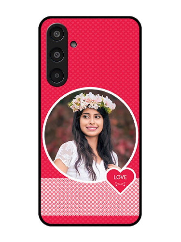 Custom Samsung Galaxy M35 5G Custom Glass Phone CasePink Color Pattern Design