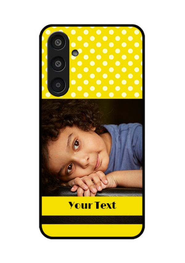 Samsung Galaxy M35 5G Custom Glass Phone CaseBright Yellow Case Design
