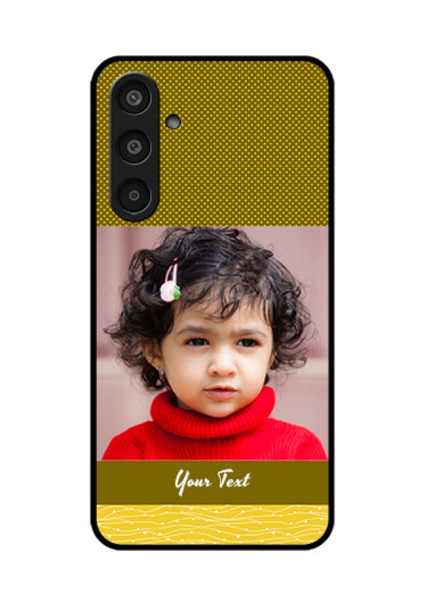 Samsung Galaxy M35 5G Custom Glass Phone CaseSimple Green Color Design
