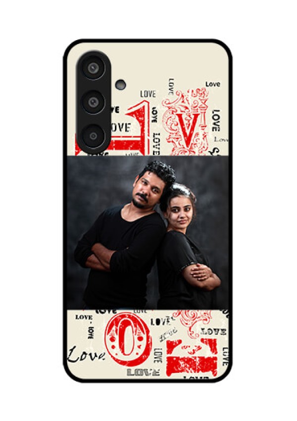 Samsung Galaxy M35 5G Custom Glass Phone CaseTrendy Love Design Case
