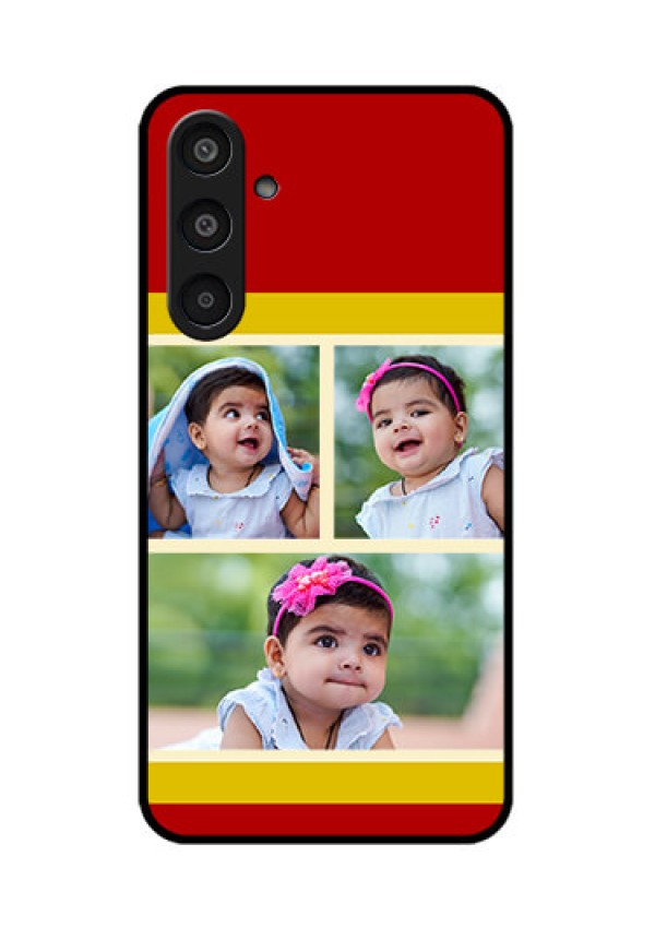Samsung Galaxy M35 5G Custom Glass Phone CaseMultiple Pic Upload Design