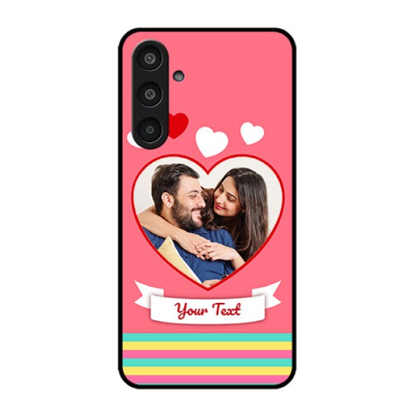 Samsung Galaxy M35 5G Custom Glass Phone CaseLove Shapes Doodle Design Samsung Galaxy M35 5G Custom Glass Phone CaseLove Shapes Doodle Design