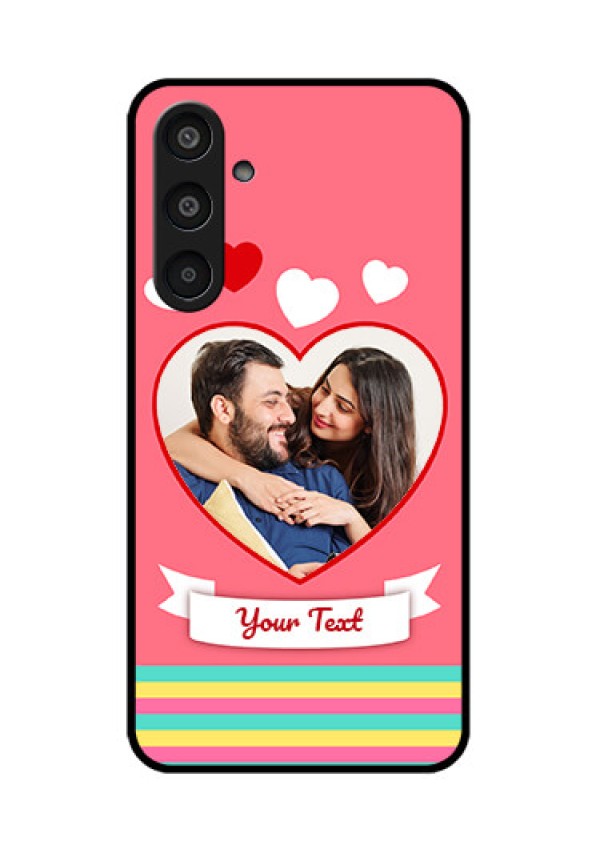 Samsung Galaxy M35 5G Custom Glass Phone CaseLove Shapes Doodle Design