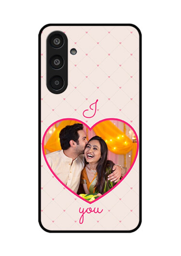Samsung Galaxy M35 5G Custom Glass Phone CaseHeart Shape Design
