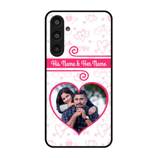 Samsung Galaxy M35 5G Custom Glass Phone CaseHeart Shape Love Design Samsung Galaxy M35 5G Custom Glass Phone CaseHeart Shape Love Design