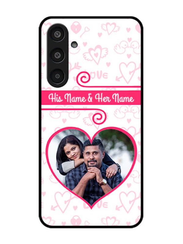 Custom Samsung Galaxy M35 5G Custom Glass Phone CaseHeart Shape Love Design