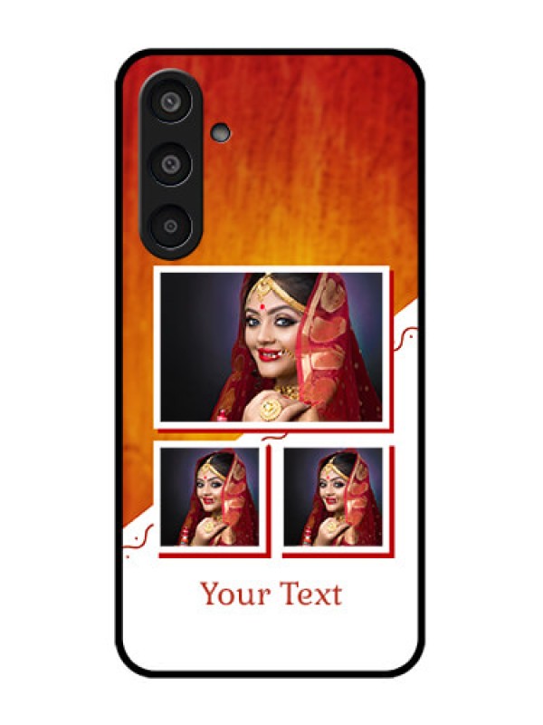 Custom Samsung Galaxy M35 5G Custom Glass Phone CaseWedding Memories Design