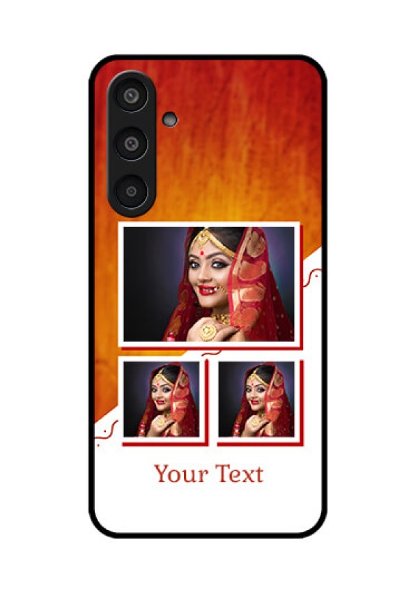 Samsung Galaxy M35 5G Custom Glass Phone CaseWedding Memories Design