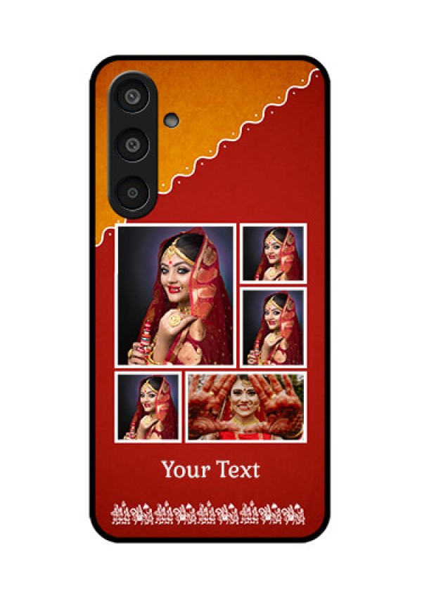Samsung Galaxy M35 5G Custom Glass Phone CaseWedding Pic Upload Design