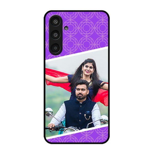 Samsung Galaxy M35 5G Custom Glass Phone CaseViolet Color Pattern Design Samsung Galaxy M35 5G Custom Glass Phone CaseViolet Color Pattern Design