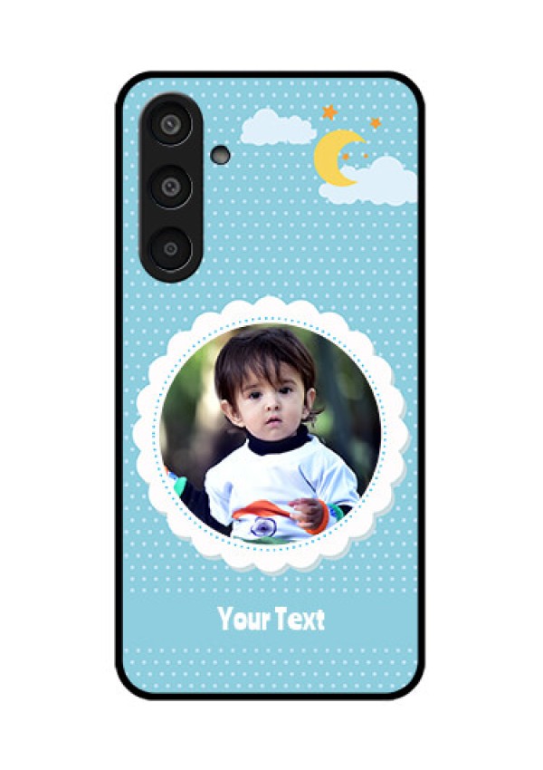 Samsung Galaxy M35 5G Custom Glass Phone CaseViolet Pattern Design