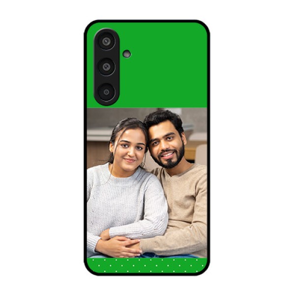 Samsung Galaxy M35 5G Custom Glass Phone CaseGreen Pattern Design Samsung Galaxy M35 5G Custom Glass Phone CaseGreen Pattern Design