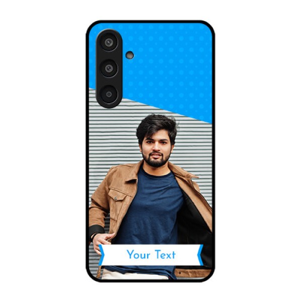 Samsung Galaxy M35 5G Custom Glass Phone CaseSimple Blue Color Design Samsung Galaxy M35 5G Custom Glass Phone CaseSimple Blue Color Design
