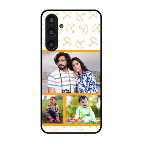 Samsung Galaxy M35 5G Custom Glass Phone CaseYellow Pattern Design