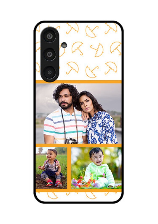 Samsung Galaxy M35 5G Custom Glass Phone CaseYellow Pattern Design