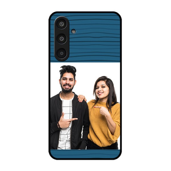 Samsung Galaxy M35 5G Custom Glass Phone CaseBlue Pattern Cover Design Samsung Galaxy M35 5G Custom Glass Phone CaseBlue Pattern Cover Design