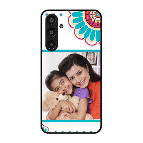 Samsung Galaxy M35 5G Custom Glass Phone CaseFlower Design