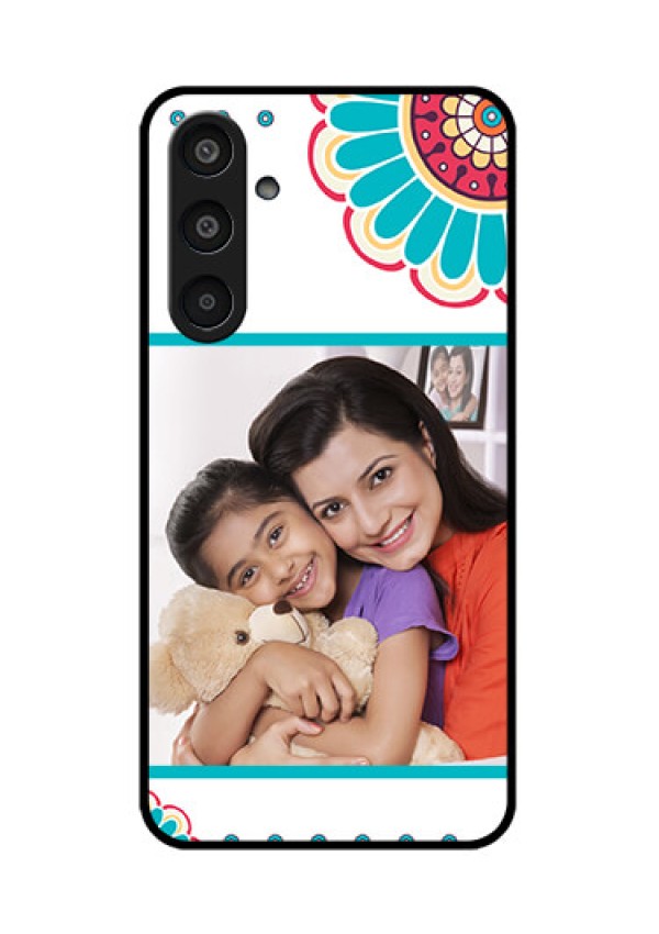 Samsung Galaxy M35 5G Custom Glass Phone CaseFlower Design