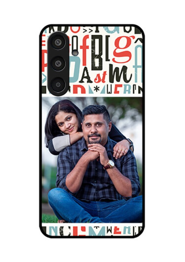 Samsung Galaxy M35 5G Custom Glass Phone CaseAlphabet Design