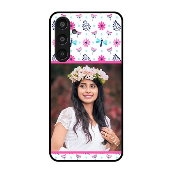 Samsung Galaxy M35 5G Custom Glass Phone CaseColorful Flower Design Samsung Galaxy M35 5G Custom Glass Phone CaseColorful Flower Design