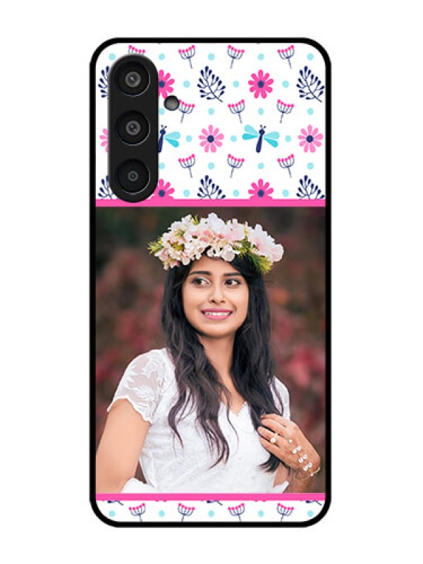 Custom Samsung Galaxy M35 5G Custom Glass Phone CaseColorful Flower Design