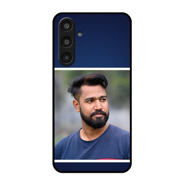 Samsung Galaxy M35 5G Custom Glass Phone CaseSimple Royal Blue Design Samsung Galaxy M35 5G Custom Glass Phone CaseSimple Royal Blue Design
