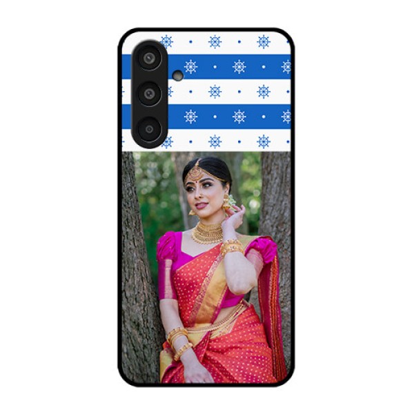Samsung Galaxy M35 5G Custom Glass Phone CaseSnow Pattern Design Samsung Galaxy M35 5G Custom Glass Phone CaseSnow Pattern Design