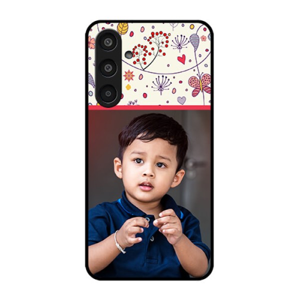 Samsung Galaxy M35 5G Custom Glass Phone CasePremium Floral Design