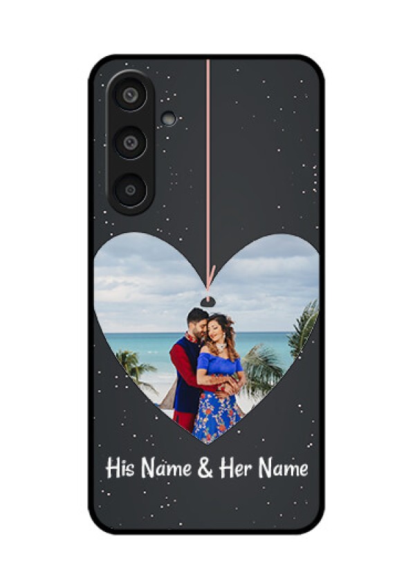 Samsung Galaxy M35 5G Custom Glass Phone CaseHanging Heart Design