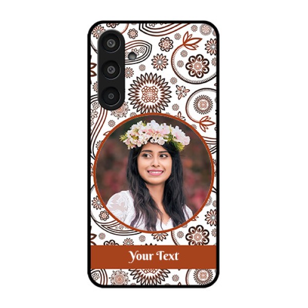 Samsung Galaxy M35 5G Custom Glass Phone CaseAbstract Flower Design