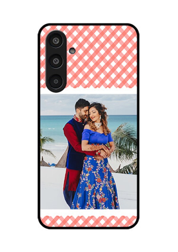 Samsung Galaxy M35 5G Custom Glass Phone CasePink Pattern Design