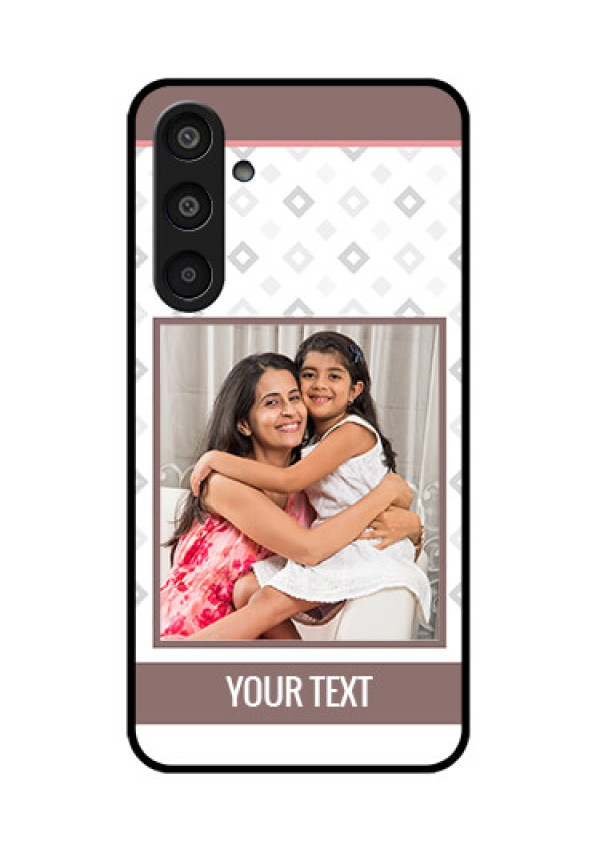 Samsung Galaxy M35 5G Custom Glass Phone CaseSimple Diamond Design