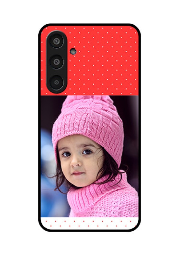 Samsung Galaxy M35 5G Custom Glass Phone CaseRed Pattern Design