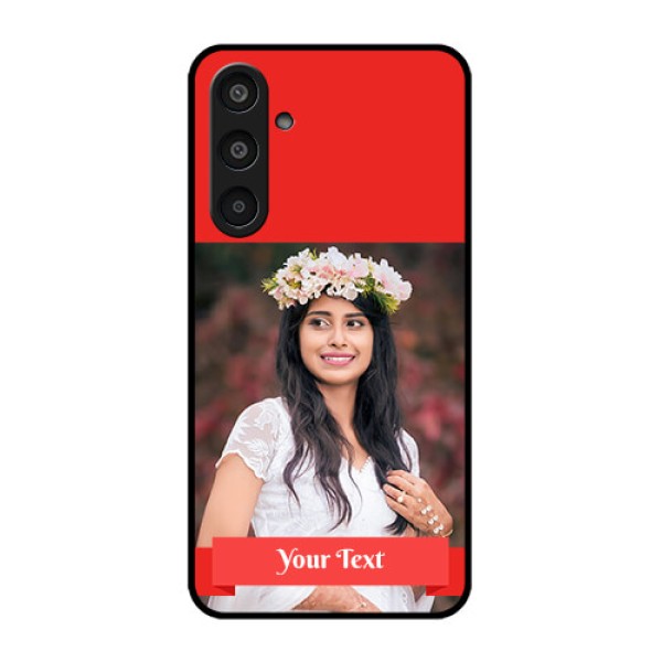 Samsung Galaxy M35 5G Custom Glass Phone CaseSimple Red Color Design Samsung Galaxy M35 5G Custom Glass Phone CaseSimple Red Color Design