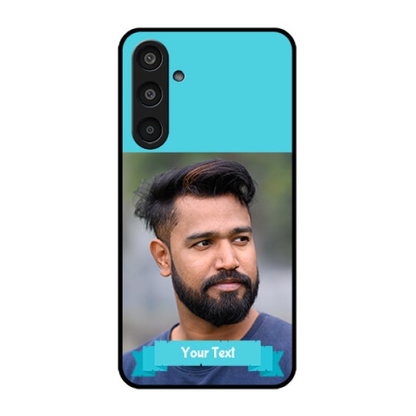 Samsung Galaxy M35 5G Custom Glass Phone CaseBlue Color Design Samsung Galaxy M35 5G Custom Glass Phone CaseBlue Color Design