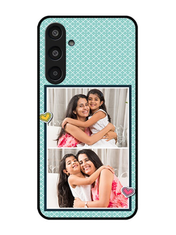 Custom Samsung Galaxy M35 5G Custom Glass Phone Case2 Image Holder With Pattern Design