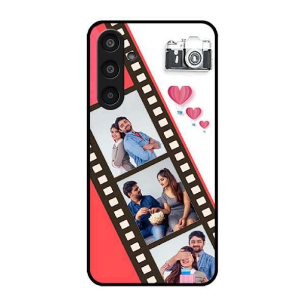 Samsung Galaxy M35 5G Custom Glass Phone Case3 Image Holder With Film Reel Samsung Galaxy M35 5G Custom Glass Phone Case3 Image Holder With Film Reel